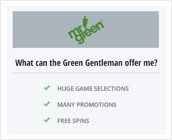 Mr Green Casino's offer