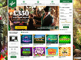 Mr Green Casino's main page