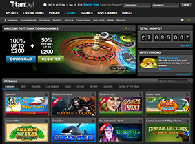 Titan Casino's home page